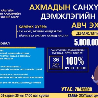 Ахмад настанд санхүүгийн дэмжлэг олгох хөтөлбөр зарлагдлаа | HuduuMN