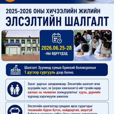 Аймгийн Засаг даргын A/358 дугаар захирамжаар Элсэлтийн Ерөнхий шалгалт өгөх хүүхдийн эцэг, эх (асран хамгаалагч)-ийг тухайн өдөр ажлаас нь чөлөөлөх зохицуулалтыг хууль, дүрмийн хүрээнд хэрэгжүүлж ажиллахыг сумдын Засаг дарга, байгууллагын дарга нарт, мөн | HuduuMN