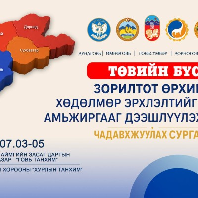 ТӨВИЙН БҮСИЙН СУРГАЛТ ДУНДГОВЬ АЙМАГТ ЗОХИОН БАЙГУУЛАГДАНА | HuduuMN