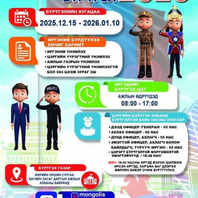 2026 оны цэргийн бүртгэл эхэллээ. | HuduuMN